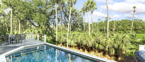 Pool overlooking the golf course