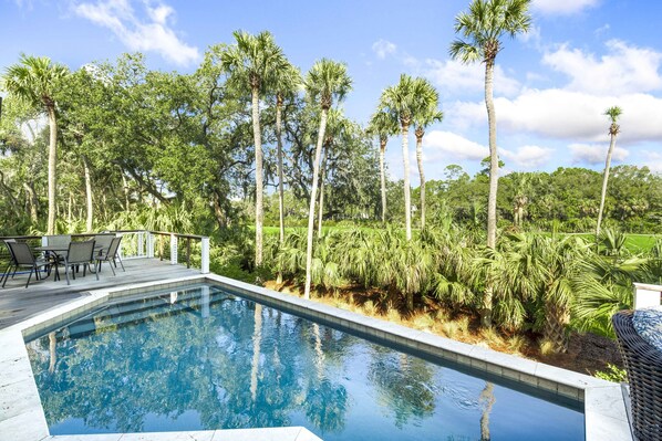 Pool overlooking the golf course