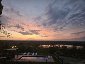 Sunset from the top garden