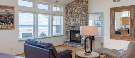 Living room with ocean view