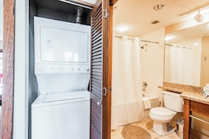 In-Room Laundry / Bathroom with Bathtub/Shower Combo