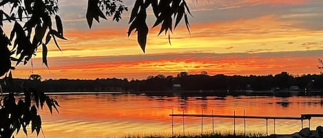 sunset from the deck