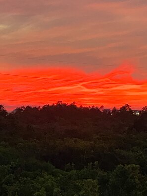 View from soundside deck at sunset