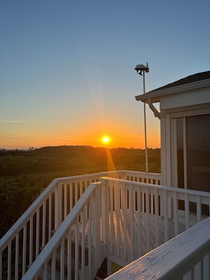View at sunset from the back deck.