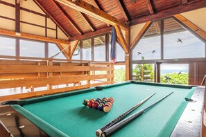 Terrace with billiard.