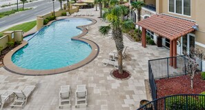 Infinity pool with pool deck