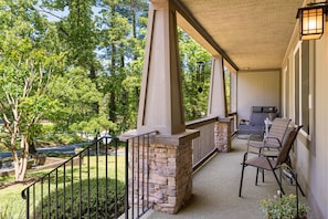 Private porch on main floor