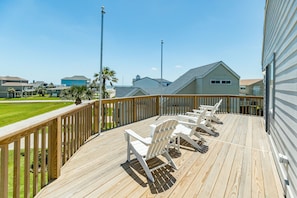Soak up the sun on the expansive Upper level deck