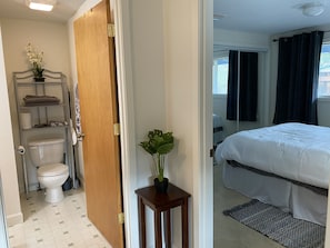 Bathroom is next-door to the bedroom