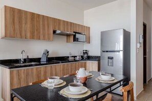 Cocina perfectamente equipada para tus comidas.