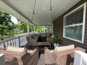 Our guests just love the huge porch and its brand new super-comfy furniture!