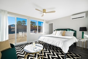 Luxurious and roomy en-suite with access to backyard/pool.