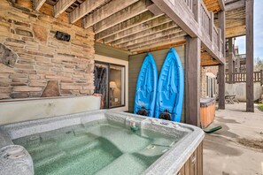 Patio | Private Hot Tub | Kayaks For Guest Use