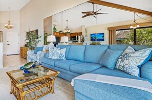 Tastefully decorated with Hawaiian inspired decor and furnishings