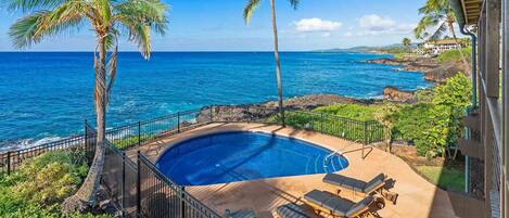 Makahuena at Poipu #1106 - Swimming Pool & Lounging Deck Coastline Views - Parrish Kauai