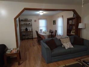 Livingroom into  formal dining area 