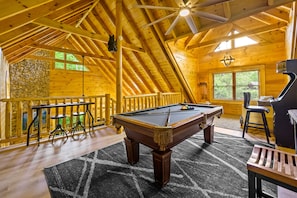 Challenge your friends to a game of pool or air hockey in the spacious loft.