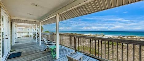 Beach view patio