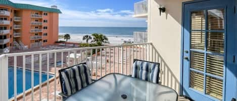 Balcony with Pool View