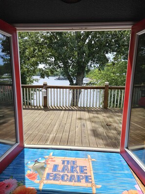 Entry to Deck with Lake View