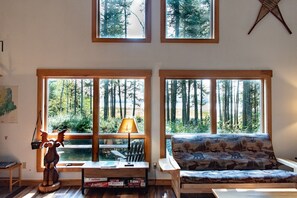 Living Room - view of Cupsuptic Lake