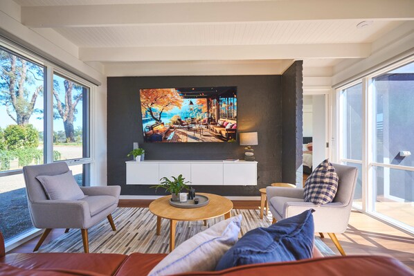 Lounge with large TV