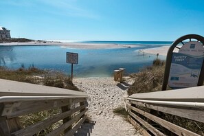 Enjoy spending your day by a rare Coastal Dune Lake and the gulf all at once while using the Eastern Lake Beach Access!