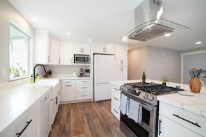 Kitchen with gas range