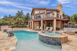 Enjoy the Pool, Hot Tub, Gas Firepit and million dollar views!