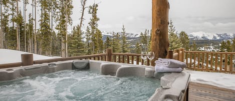 Stunning views from the private hot tub | Main Level