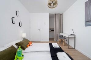 The bedrooms' elegant decor creates a serene and restful environment.