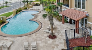 Infinity pool with pool deck
