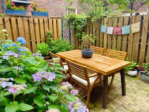 Private garden off of living room.