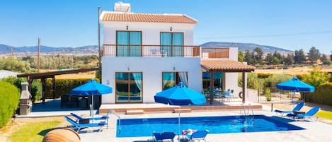 Beautiful villa with private pool, terrace, and garden with sea views