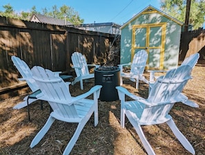 Enjoy your nights around the propane fire pit