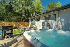 Soak in ultimate relaxation with our luxurious hot tub, perfect for unwinding after a day of adventure.