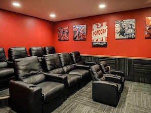 Theater room with black out curtain! Enjoy your favorite movie and popcorn!