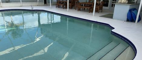 Enjoy warm heated salt water pool.  Relax!
