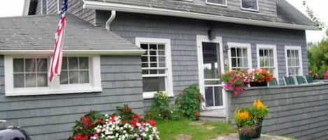 Welcome to Satterthwaite! This is the porch side of the cottage.