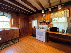When entering Hay you will come through the kitchen area.