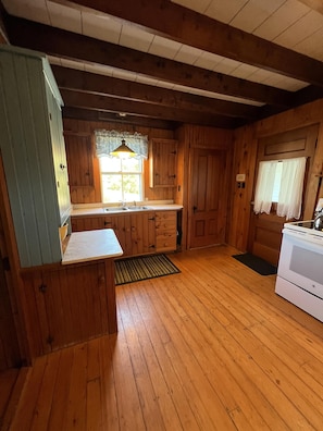 View of the kitchen area.