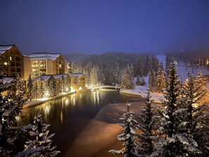 Night View of Maggie Pond from the Condo.