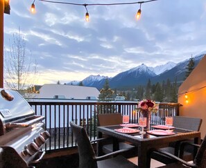 Dinner with a view on the private patio