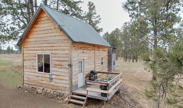 Back and side of cabin