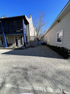2 spaces for parking right in front of house.