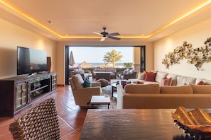 Living area w/ ocean view