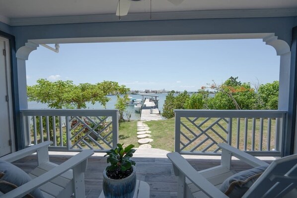 Private boat dock on the property