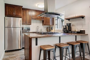 Kitchen with Bar Seating for 4