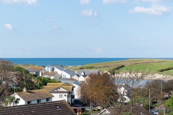 View from 6 The Strand, Porth, self catering, Cornwall.