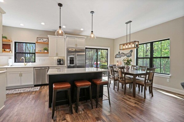 Kitchen and dining area